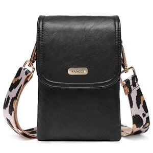 Vangue Leather Small Crossbody Bags for Women Designer Cell Phone Purses Shoulde